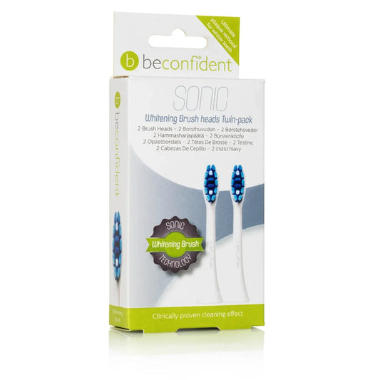 BECONFIDENT Sonic vaihtoharjat Whitening White 2 kpl
