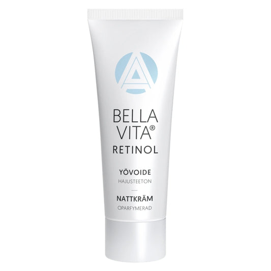 BELLAVITA Yövoide hajusteeton 75 g elvyttää ja ravitsee kuivaa ihoa