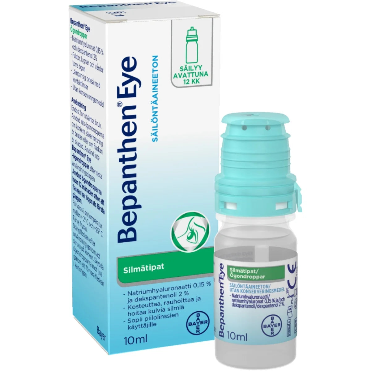 BEPANTHEN Eye silmätipat pullo 10 ml kosteuttaa silmiä, rauhoittaa ja lievittää
