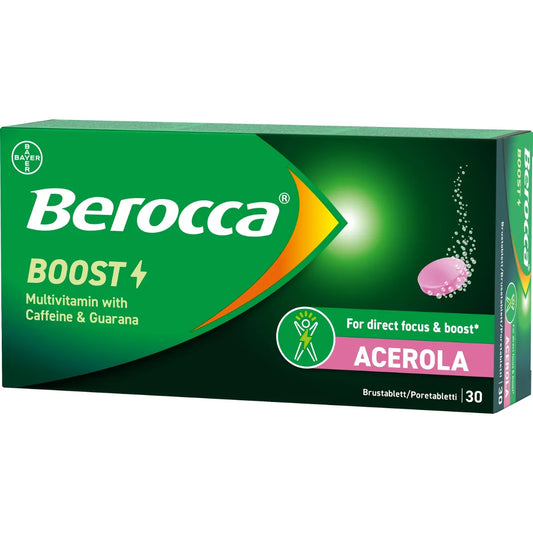 Berocca Boost poretabletti 30 kpl – B-vitamiinit, C-vitamiini, magnesium + kofeiini