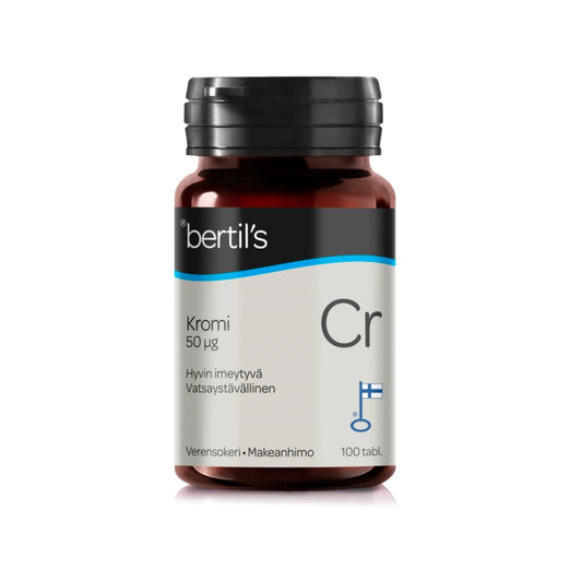 BERTILS Kromi 50 µg tabletti 100 kpl hyvin imeytyvää sinkkipikolinaattia