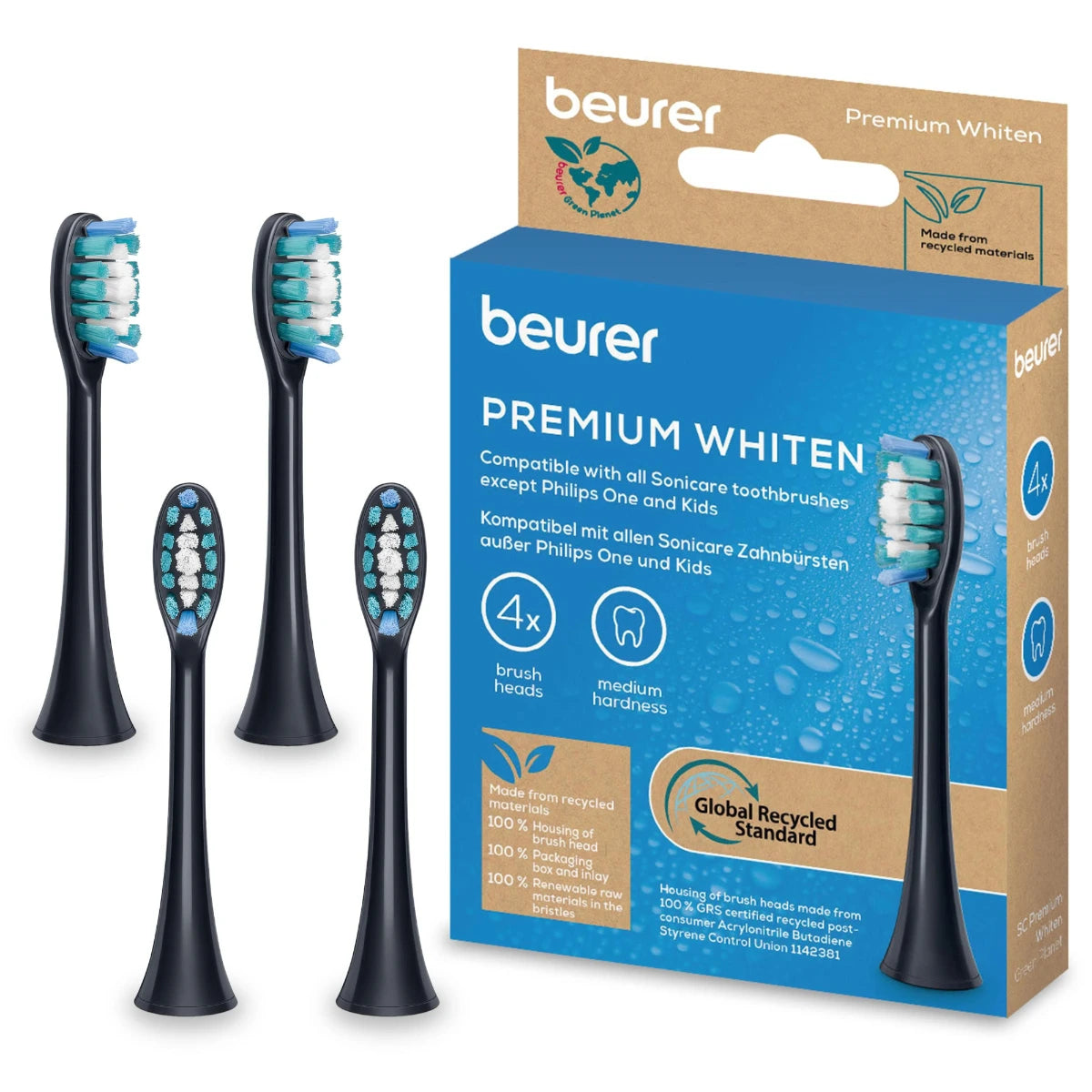 Beurer SC Premium White vaihtoharjat 4 kpl