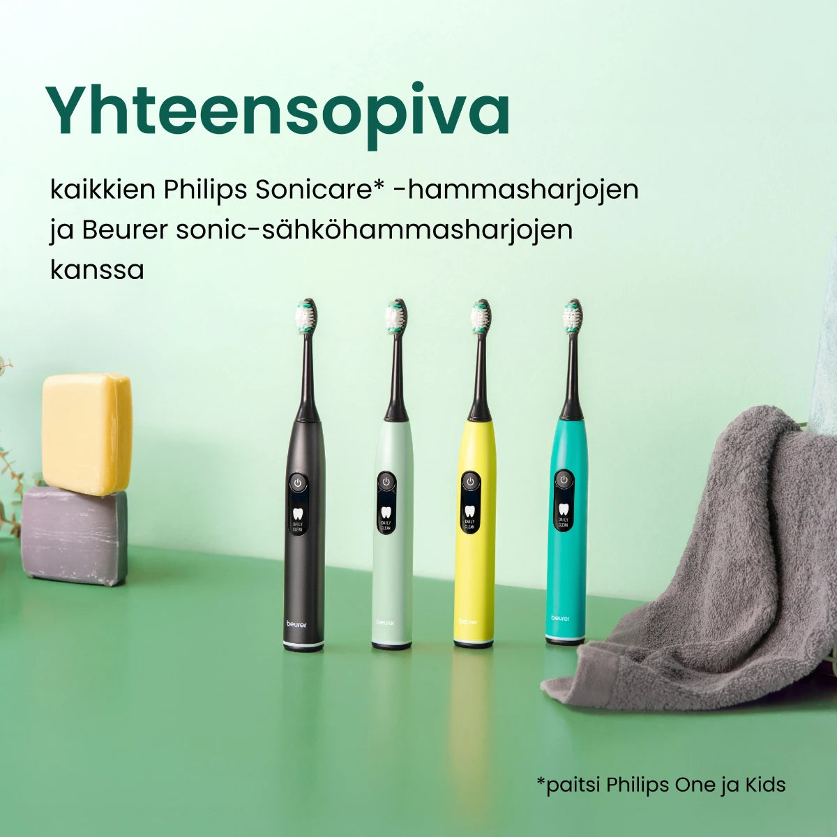 Beurer SC Premium White vaihtoharjat ovat yhteensopiva Philips Sonicare kanssa