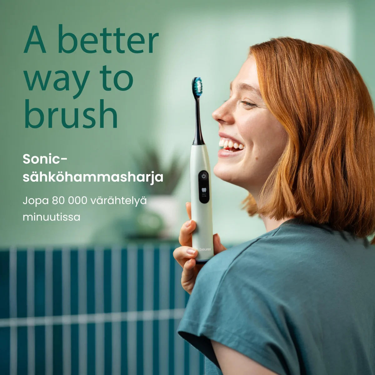 Beurer SC50 Sonic-sähköhammasharja, Peppermint jopa 80 000 värähtetelyä minuutissa