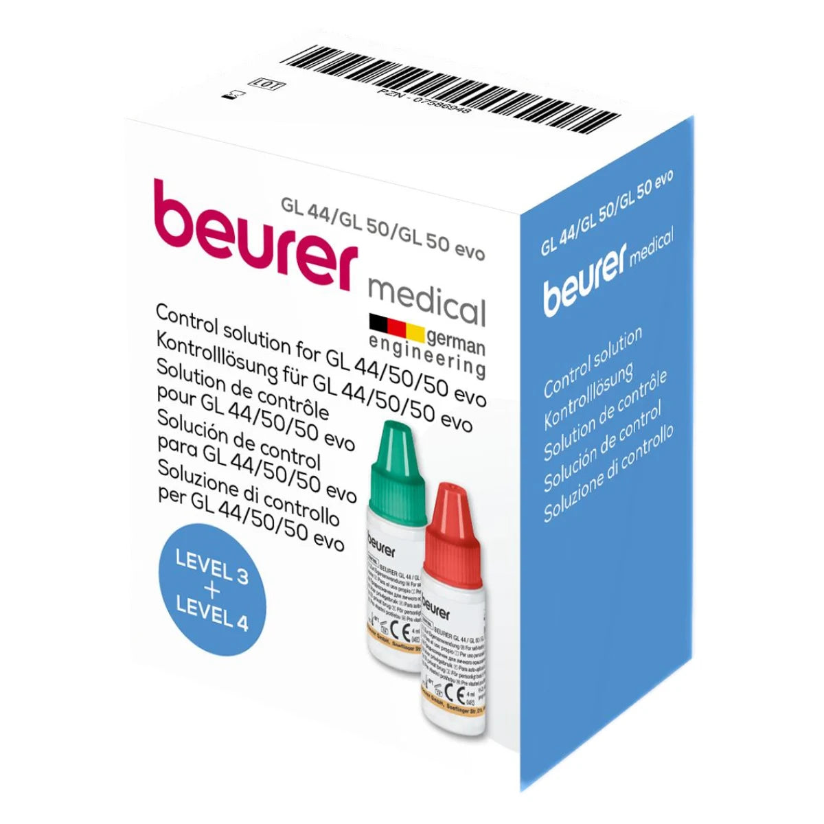 Beurer kontrolliliuos GL44 verensokerimittareille 2 x 4 ml