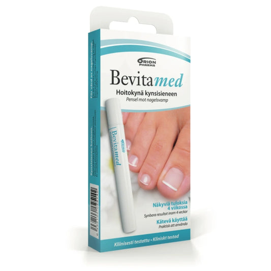 BEVITAMED Hoitokynä kynsisieneen 4 ml luonnollisia ainesosia sisältävä liuos on helppo annostella
