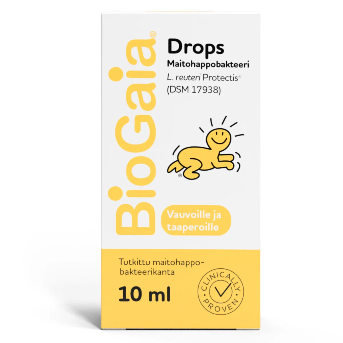 BIOGAIA Drops maitohappobakteeritippa 10 ml vauvoilla ja taaperoille
