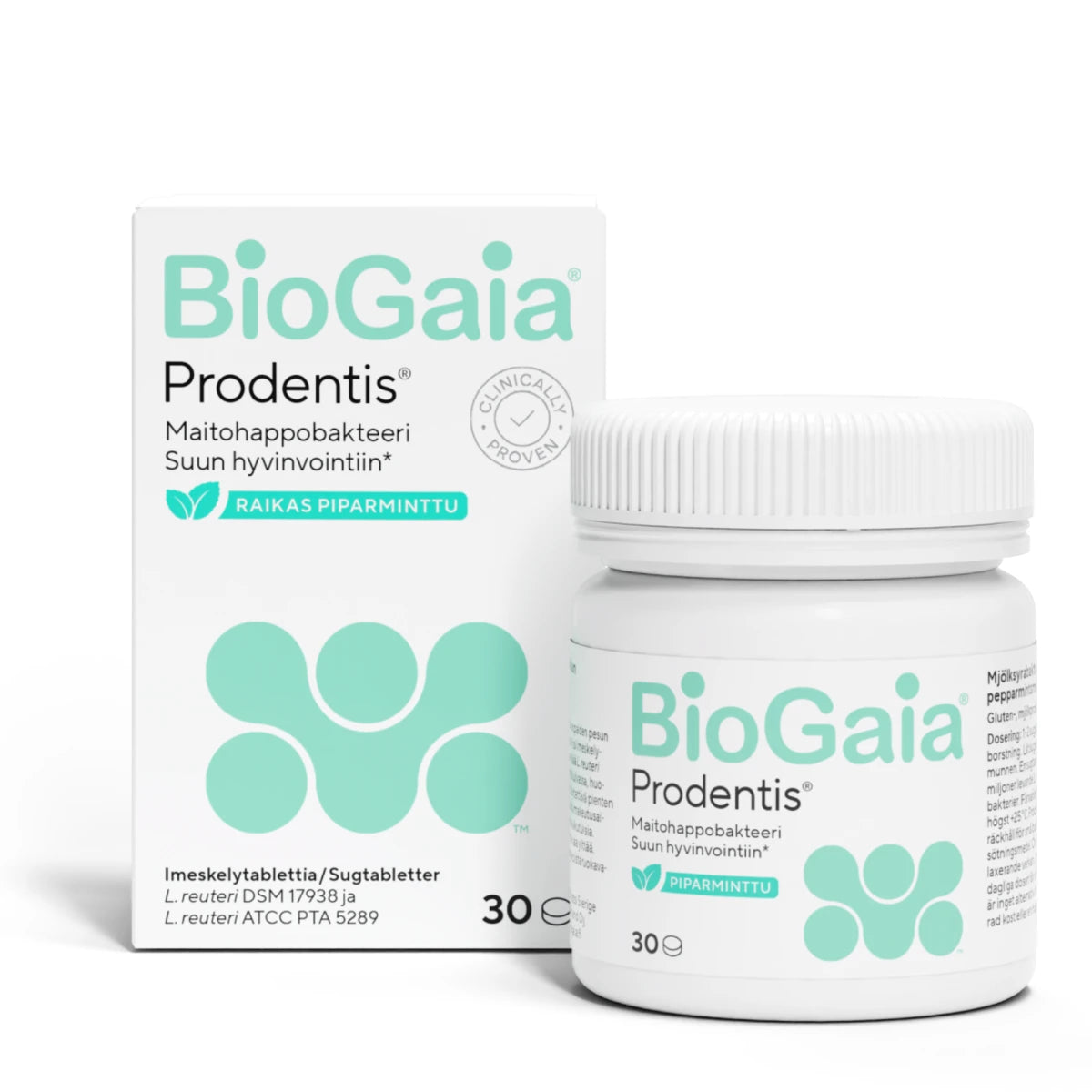 BioGaia Prodentis 30 tabl. – Maitohappobakteerivalmiste suun hyvinvointiin.