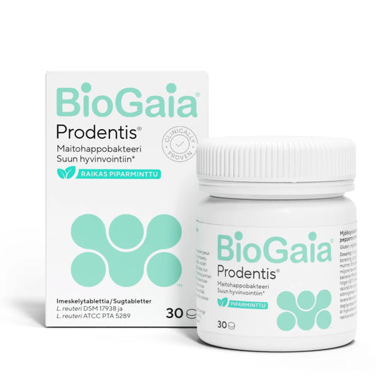 BioGaia Prodentis 30 tabl. – Maitohappobakteerivalmiste suun hyvinvointiin.
