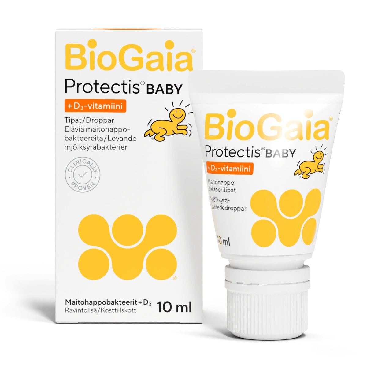 BIOGAIA Protectis Baby + D3 maitohappobakteeritippa 10 ml