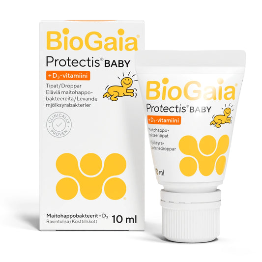 BIOGAIA Protectis Baby + D3 maitohappobakteeritippa 10 ml