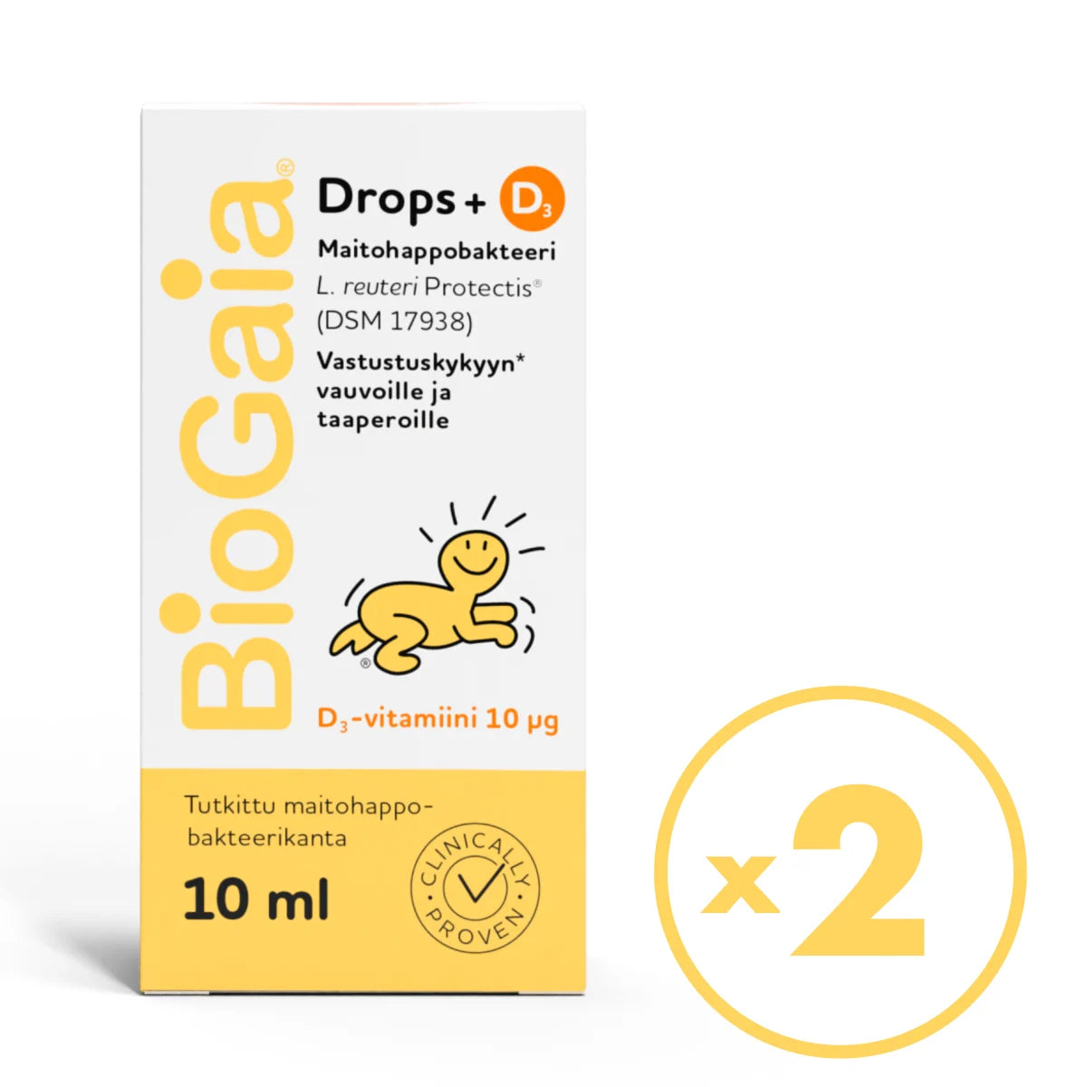BioGaia Drops + D3 2x10 ml