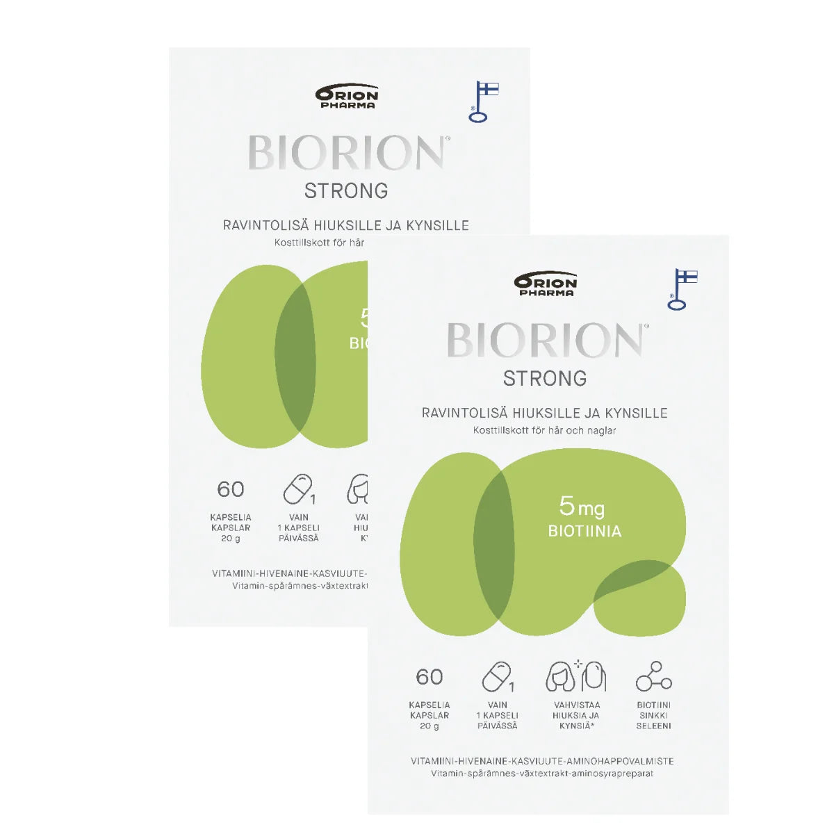 BIORION Strong 5 mg ravintolisä kapseli 2x60 kpl tuplapakkaus