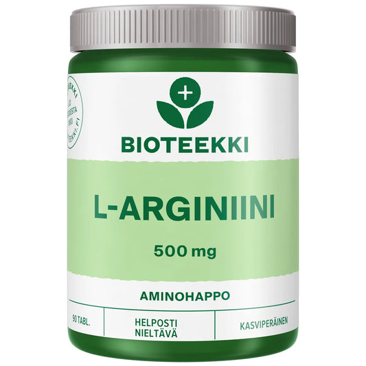 Bioteekki L-Arginiini tabletti 90 kpl vegaaninen aminohappoa sisältävä ravintolisä
