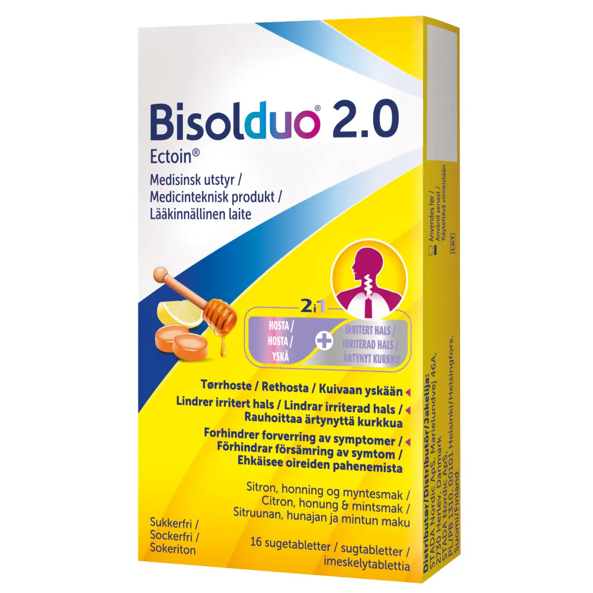 Bisolduo 2.0 imeskelytabletti 16 kpl lievittää yskää