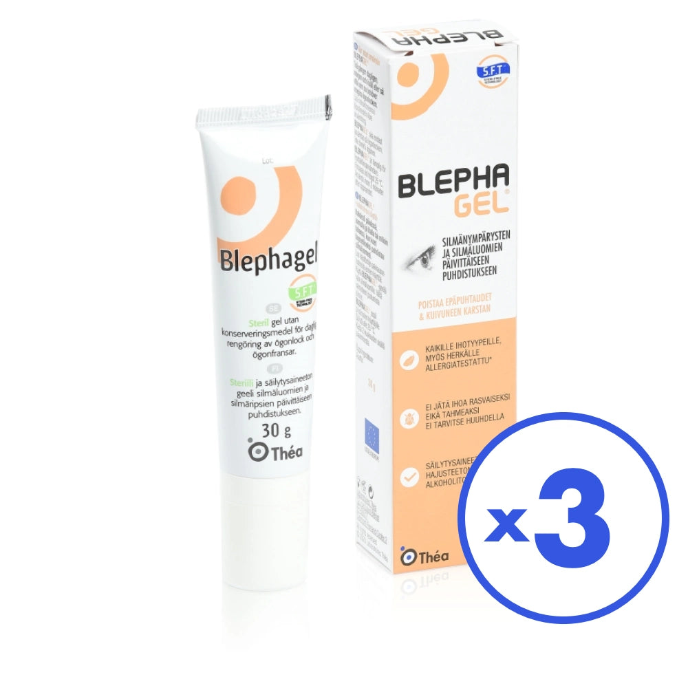 BLEPHAGEL Puhdistusgeeli 3x30 ml