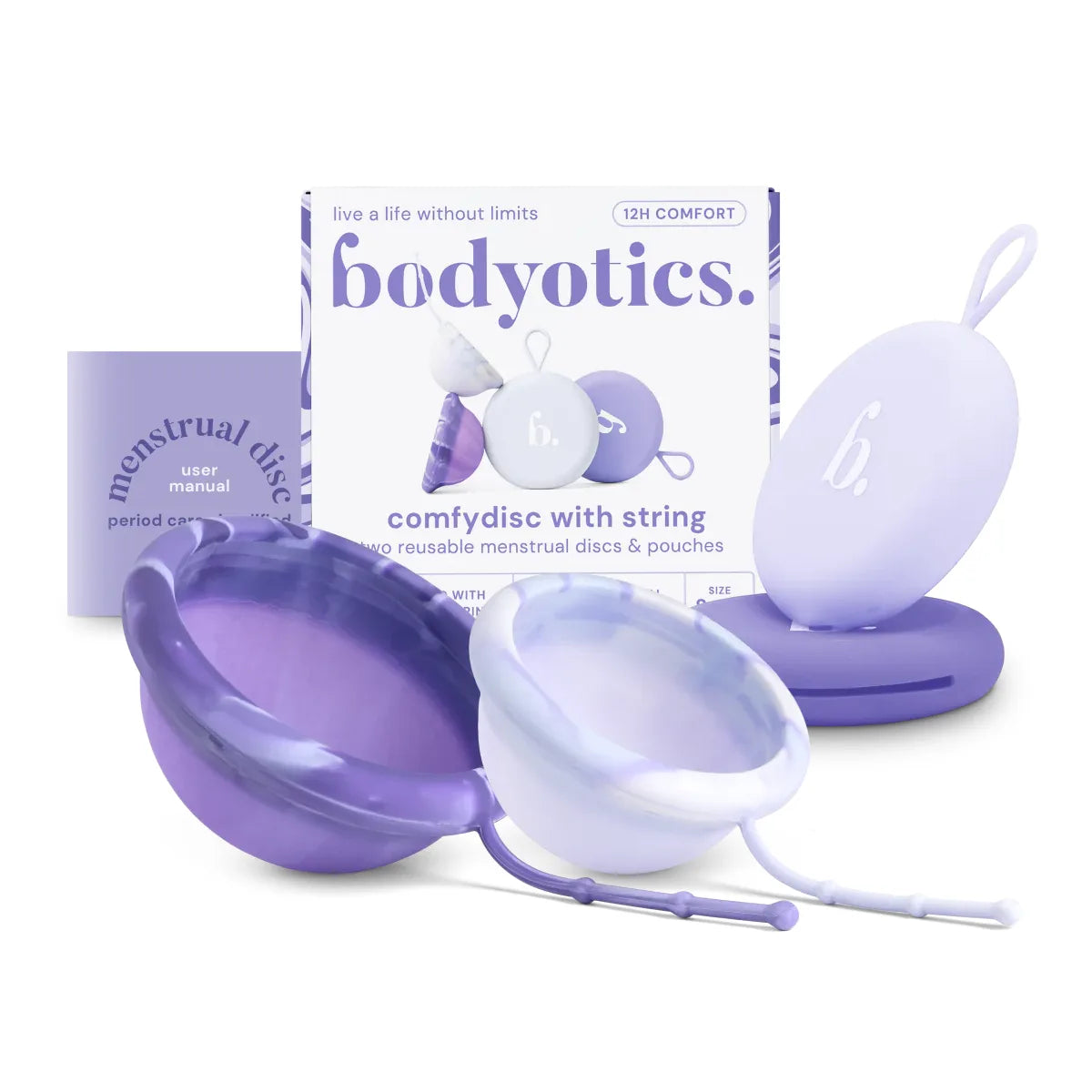 Bodyotics Kuukautislevyt Poistonarulla S & L – Violetti (2 kpl)