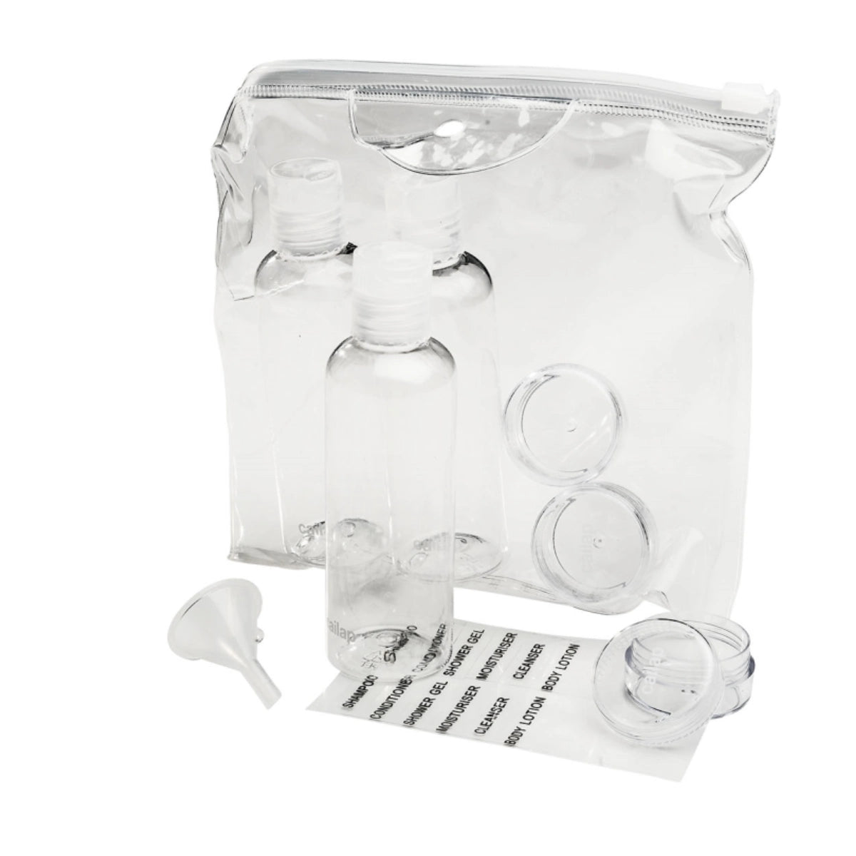 CAILAP Matkasetti täyttöpakkaukset 6 kpl mukana kätevä pussukka