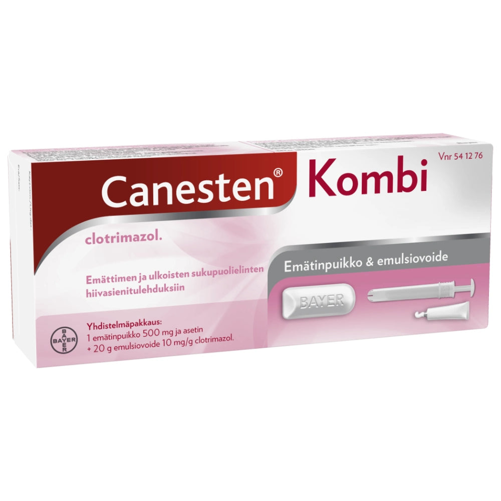 CANESTEN KOMBI emulsiovoide + emätinpuikko 20 g + 1 kpl