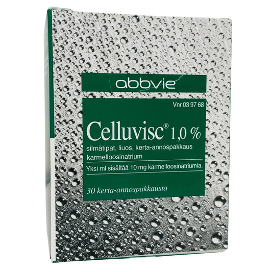 CELLUVISC 1 % silmätipat, liuos, kerta-annospakkaus 30 kpl