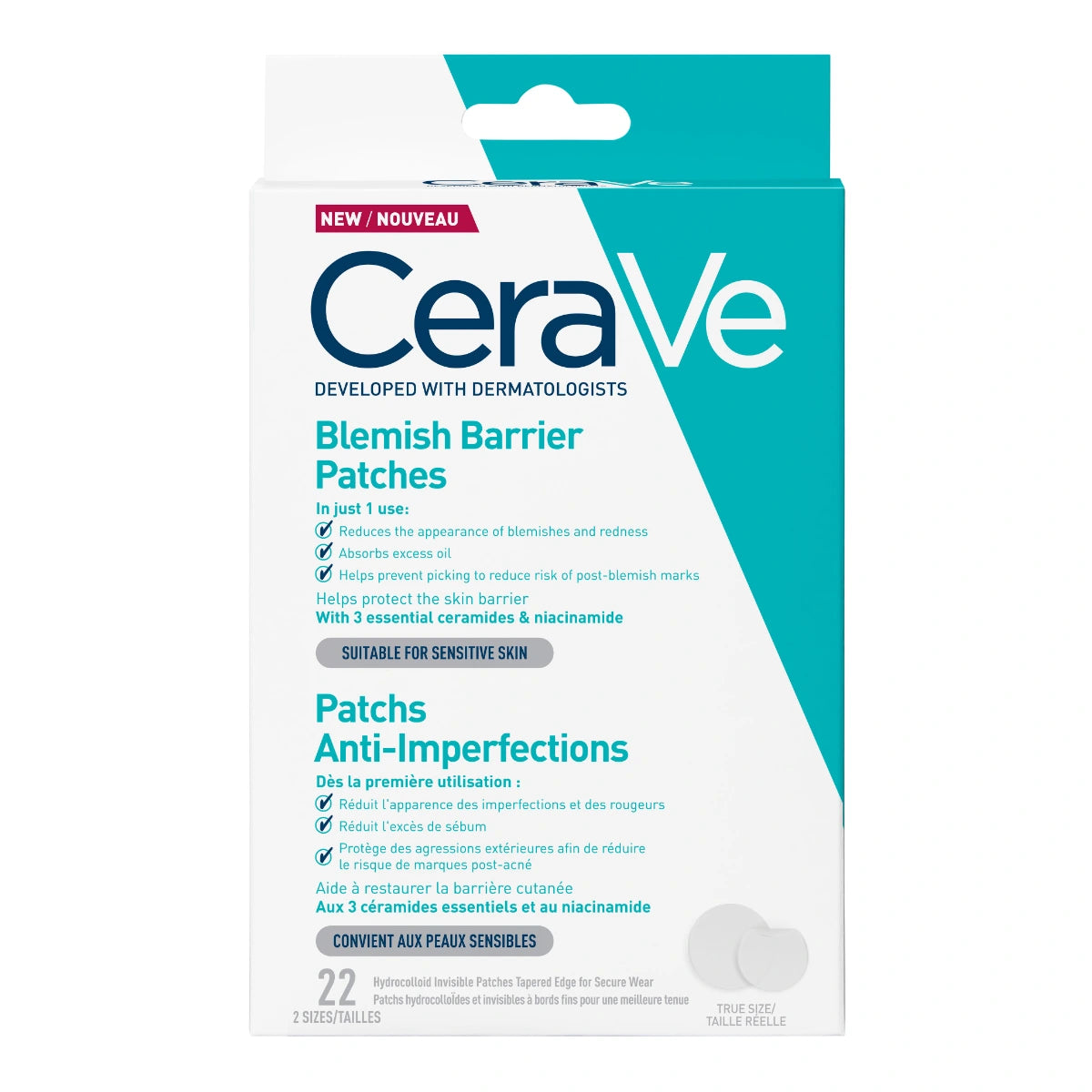CeraVe Blemish Barrier Patch finnilaastari 22 kpl – toimii jo tunneissa