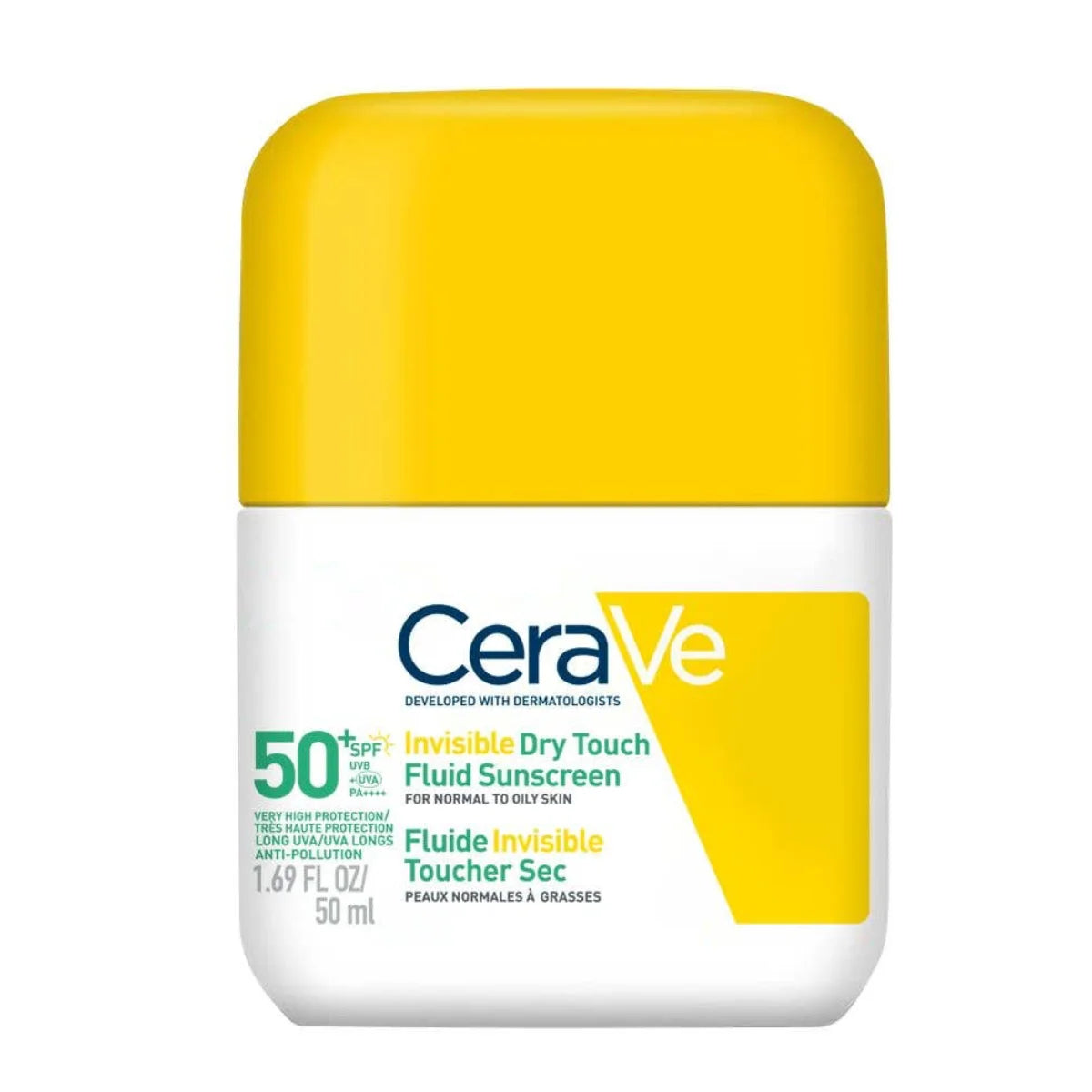 CeraVe Invisible Dry Touch Fluid SPF50+ aurinkosuojavoide kasvoille 50 ml