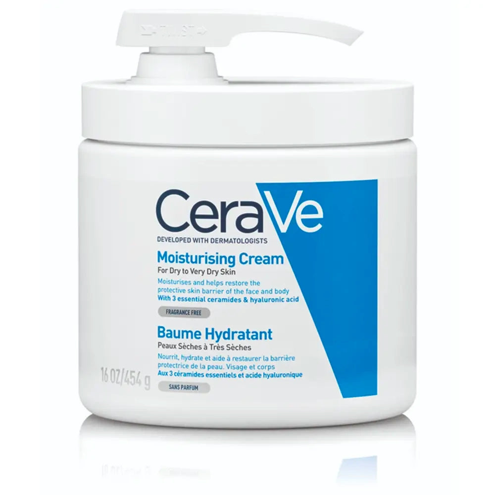 CERAVE Moisturising Cream 454 g sis. pumppu, kuivalle ja erittäin kuivalle iholle
