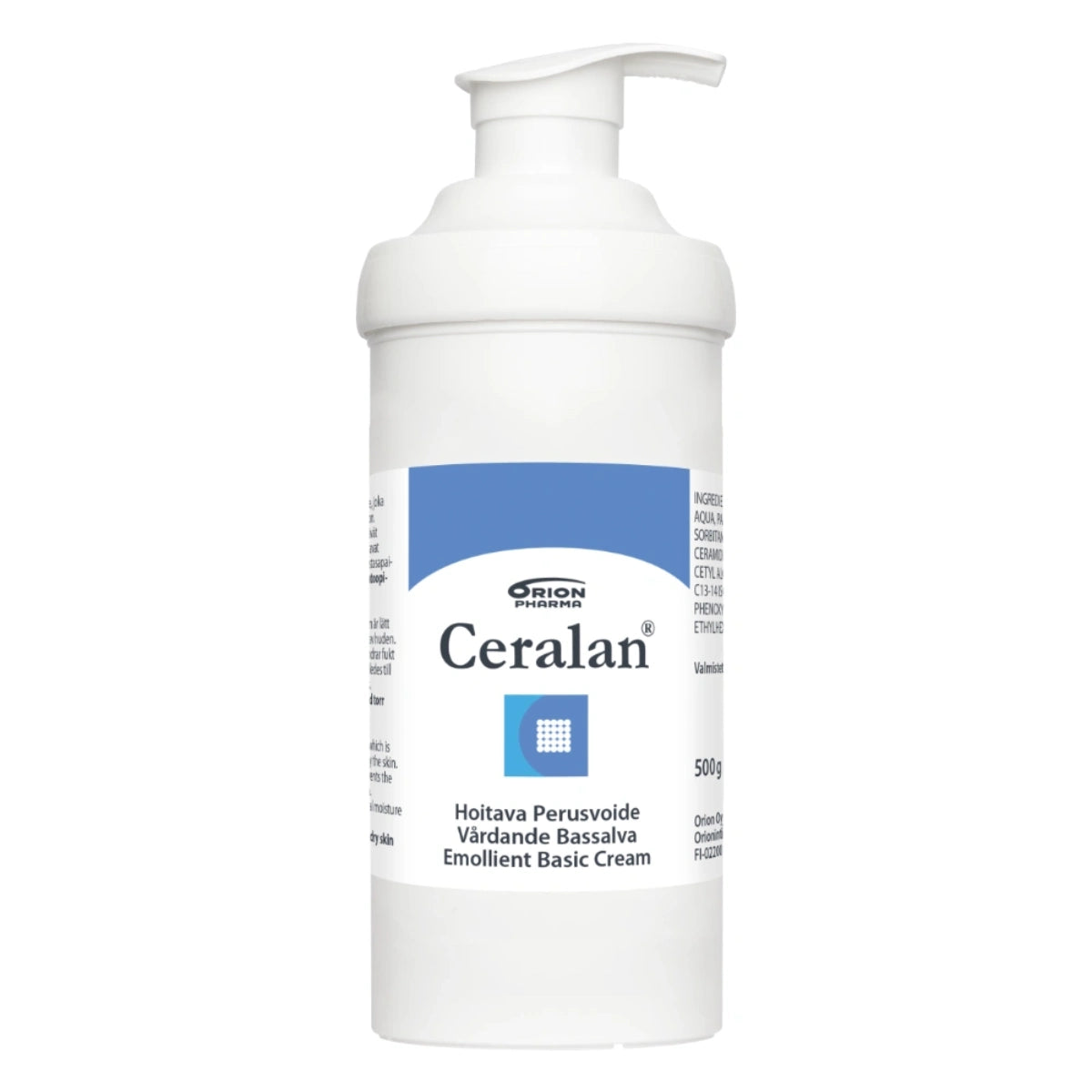 CERALAN Perusvoide 500 g hoitava voide kuivalle iholle pumppupullossa