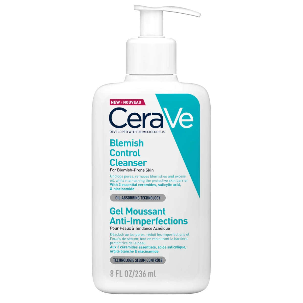 CERAVE Blemish Control Cleanser hajusteeton puhdistusgeeli 236 ml