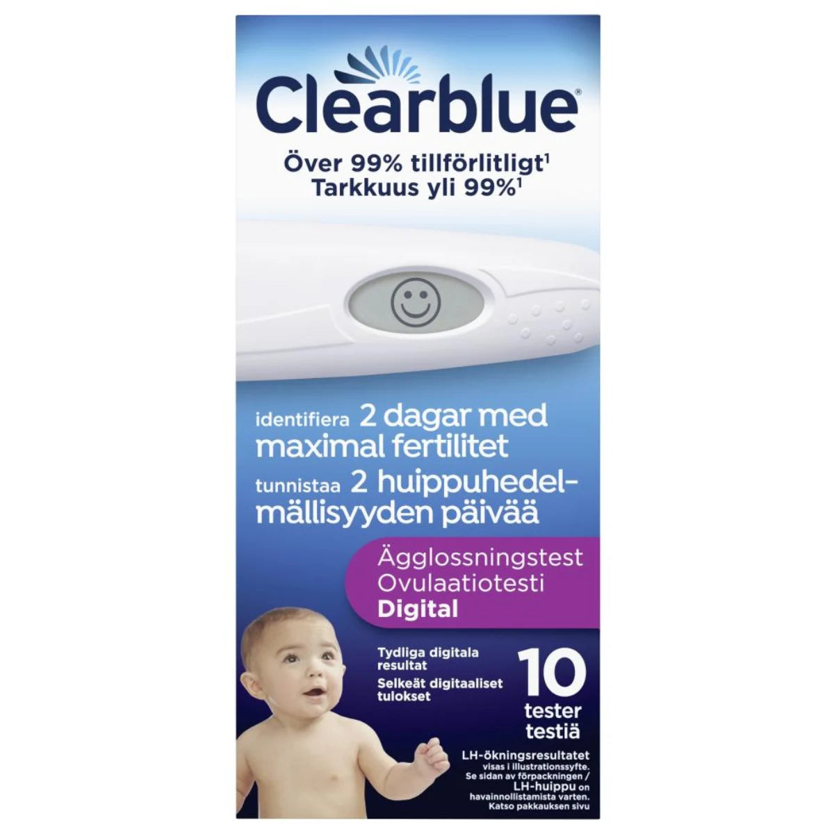 CLEARBLUE Digitaalinen ovulaatiotesti kahden hormonin tasot 10 kpl