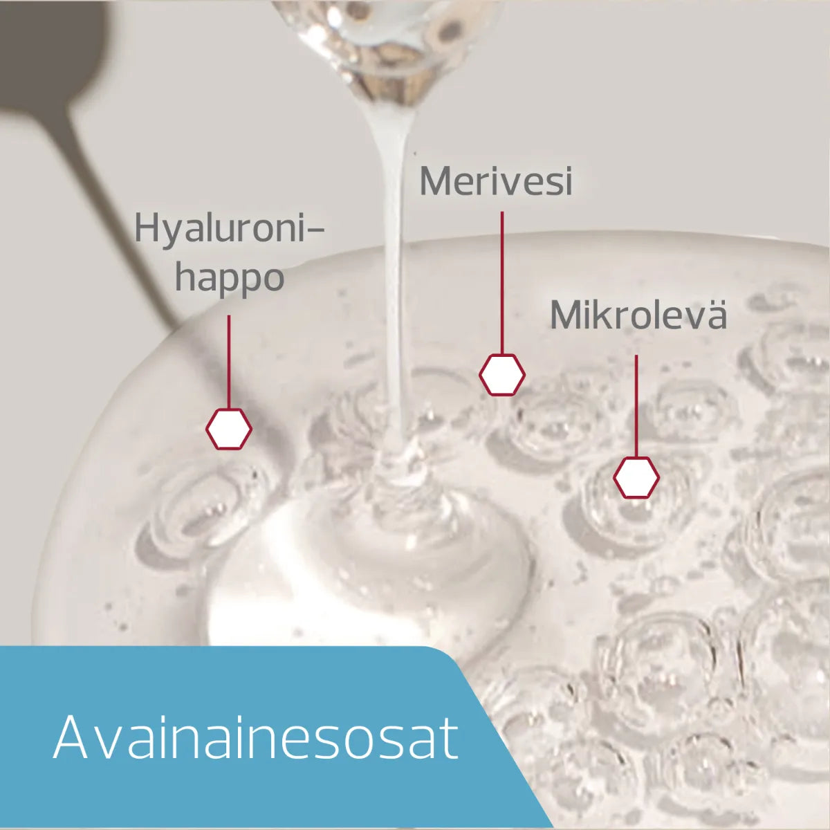 DECUBAL Face Serum kosteuttava kasvoseerumi 30 ml avainainesosat