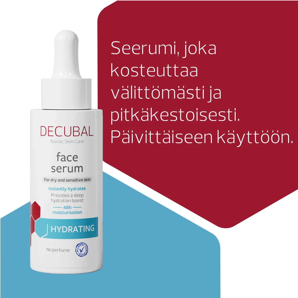 DECUBAL Face Serum kosteuttava kasvoseerumi 30 ml päivittäiseen käyttöön