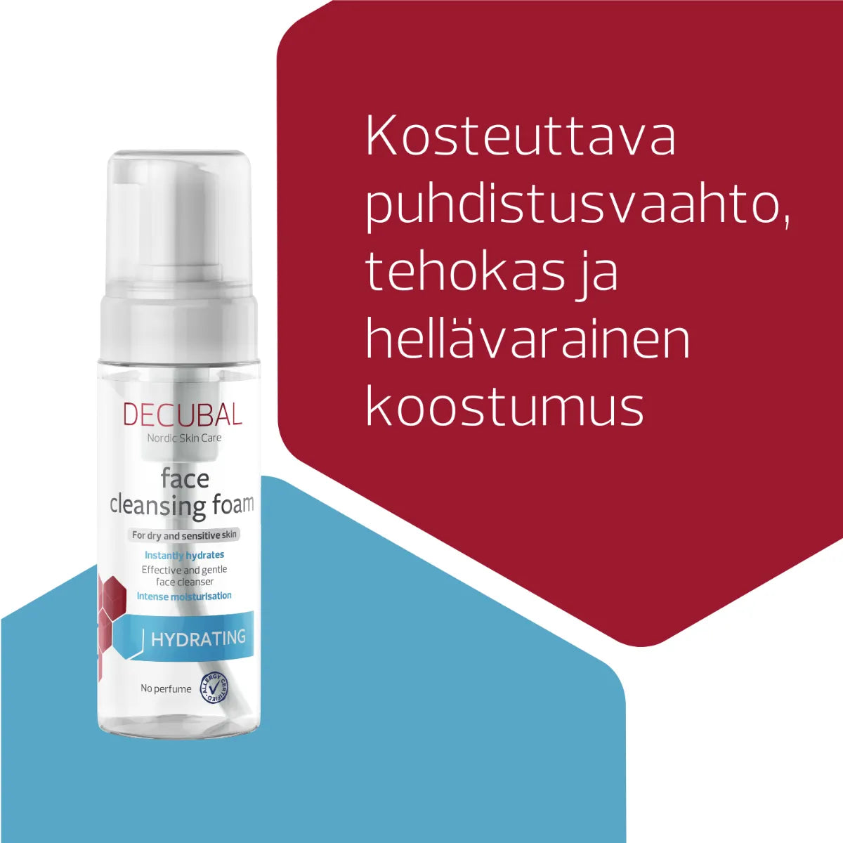 DECUBAL Face Wash puhdistusvaahto 150 ml kosteuttava, tehokas ja hellävarainen