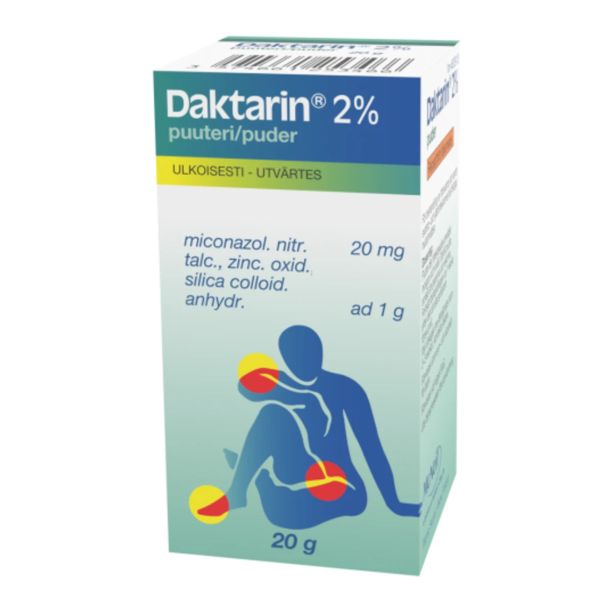 DAKTARIN 20 mg/g puuteri 20 g ihon sieni- ja hiivainfektioiden hoitoon