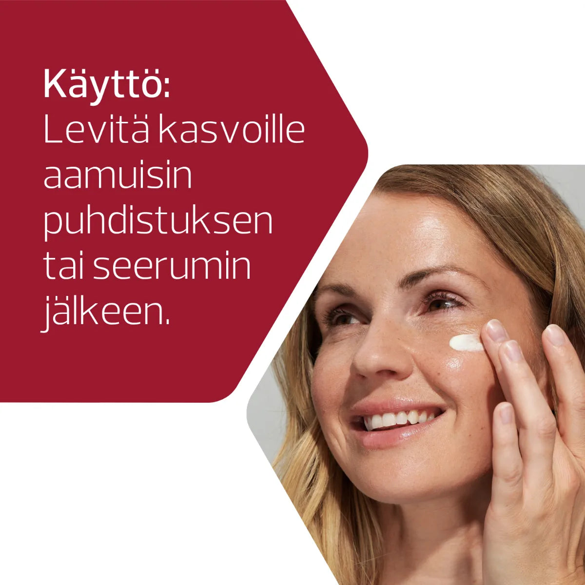 Decubal Enriching Face Cream SPF30 kasvovoidetta käytetään aamuisin puhdistuksen jälkeen