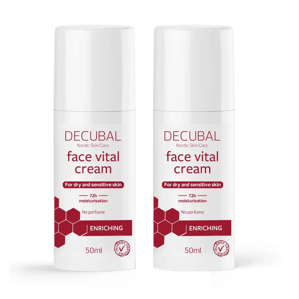 Decubal Face Vital Cream kasvovoide 2x50 ml herkälle ja kuivalle iholle