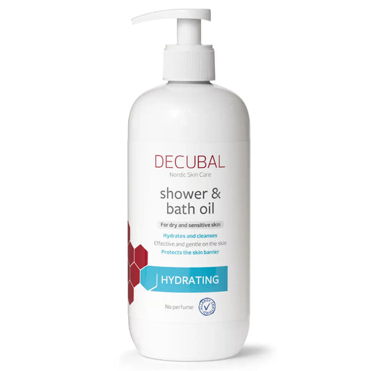 Decubal Hydrating Shower & Bath Oil 500 ml – Tehokasta kosteutusta ja suojaa kuivalle iholle