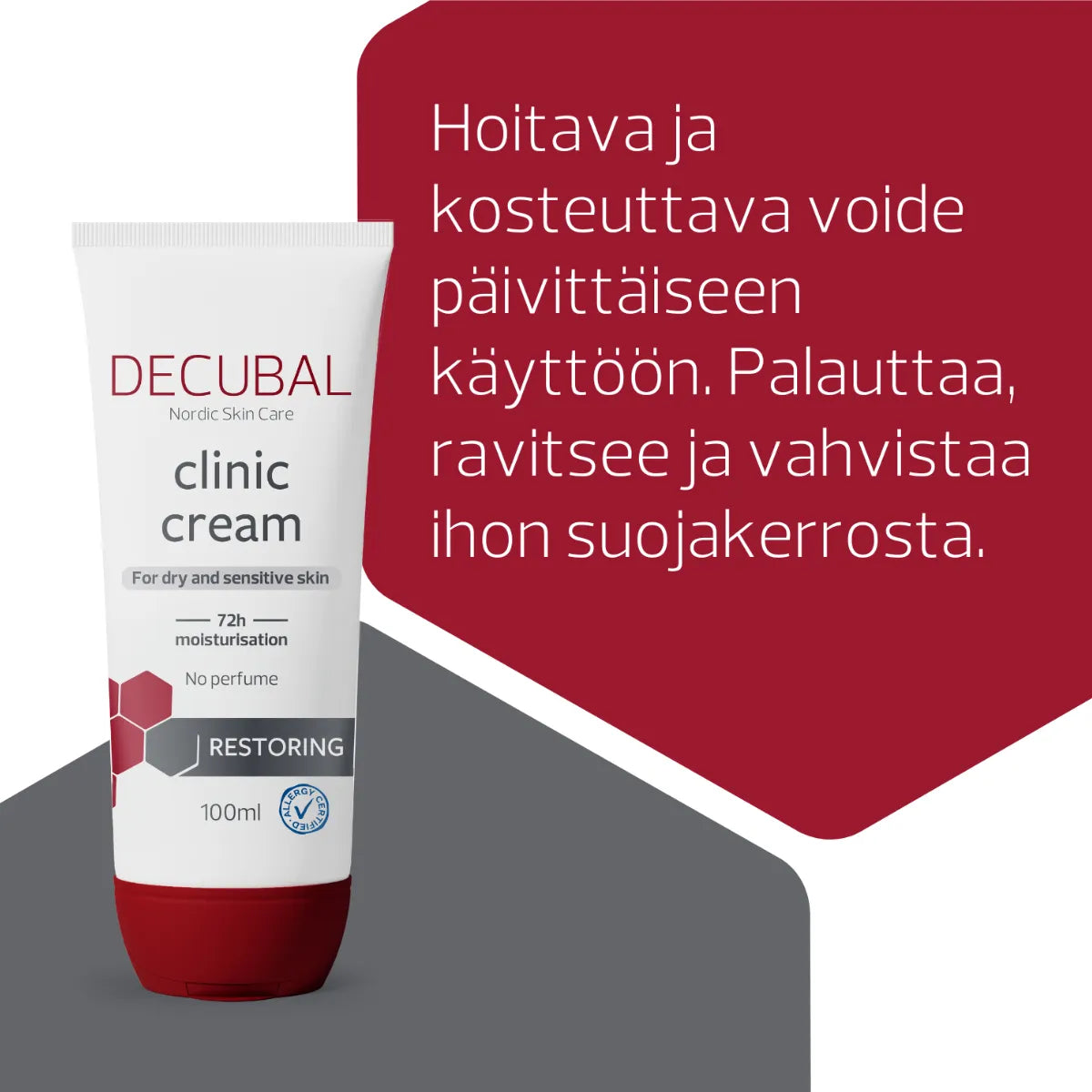 DECUBAL Original Clinic Cream emulsiovoide 100 g hoitava ja kosteuttava voide