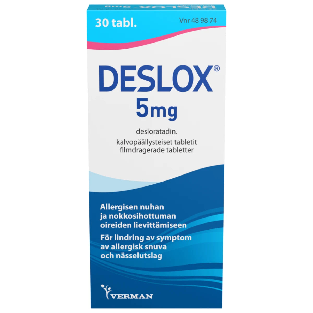DESLOX 5 mg tabletti, kalvopäällysteinen 30 kpl