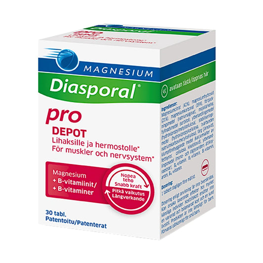 DIASPORAL Magnesium Depot + B-vitamiini Complex tabletti 30 kpl