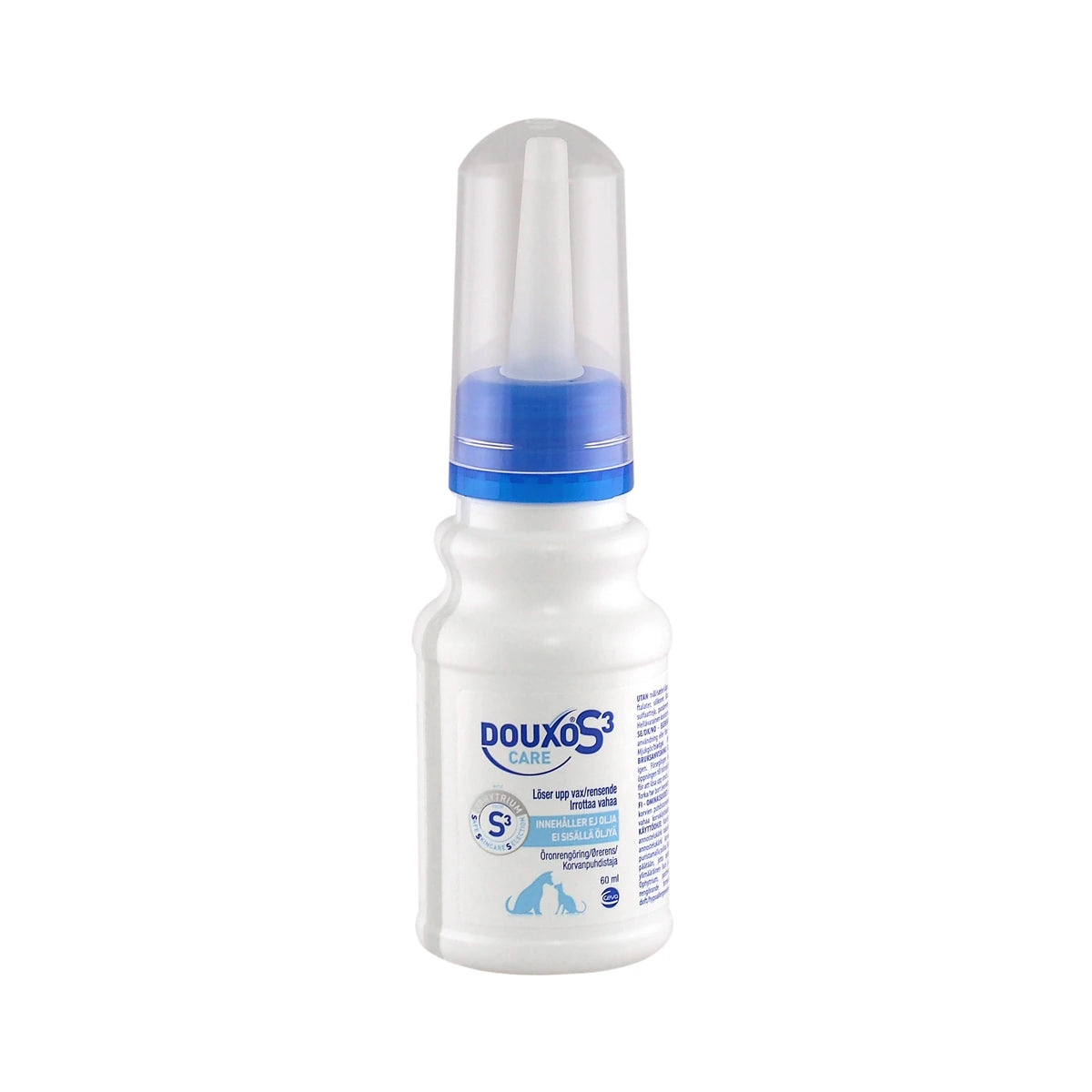 Douxo S3 Care korvanpuhdistaja 60 ml koirille ja kissoille