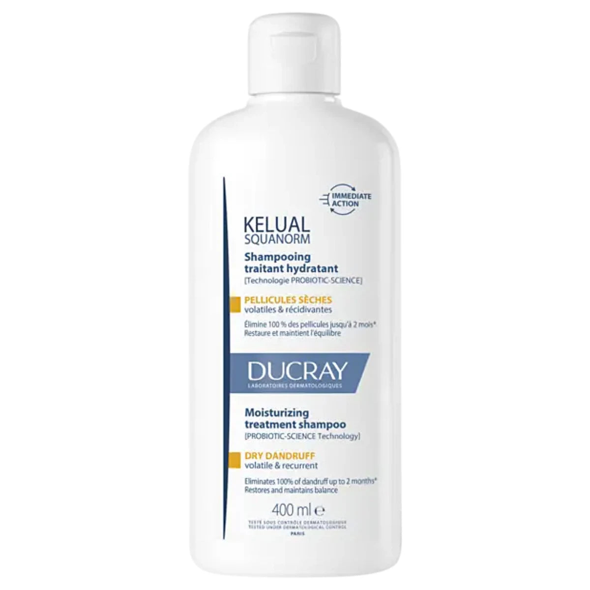 Ducray Kelual Squanorm Dry Dandruff Shampoo 400 ml – Tehokasta hoitoa kuivalle hilseilevälle päänahalle