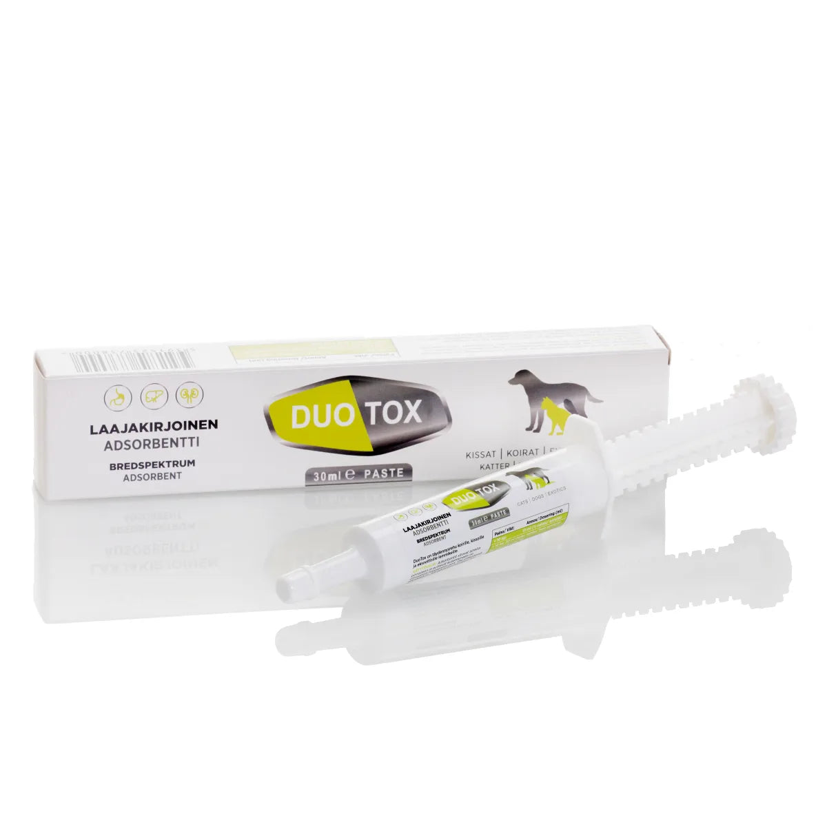 Duotox pasta 30 ml eläinten myrkytysten ensiapuun