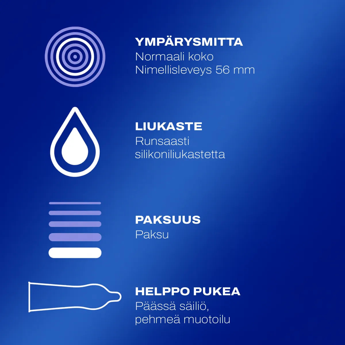 DUREX Extra Safe kondomi sisältää runsaasti liukastetta