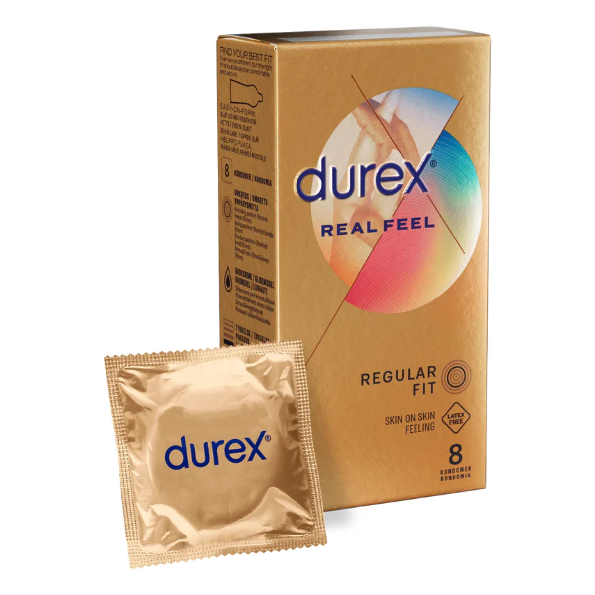 DUREX Real Feel lateksiton kondomi 8 kpl esiliukastettu