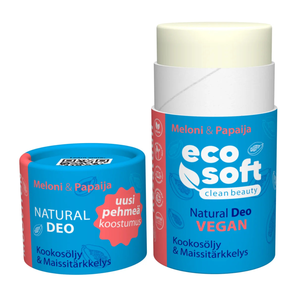 ECO Soft Natural Deo Meloni & Papaija 50 g – vegaaninen alumiiniton deodorantti