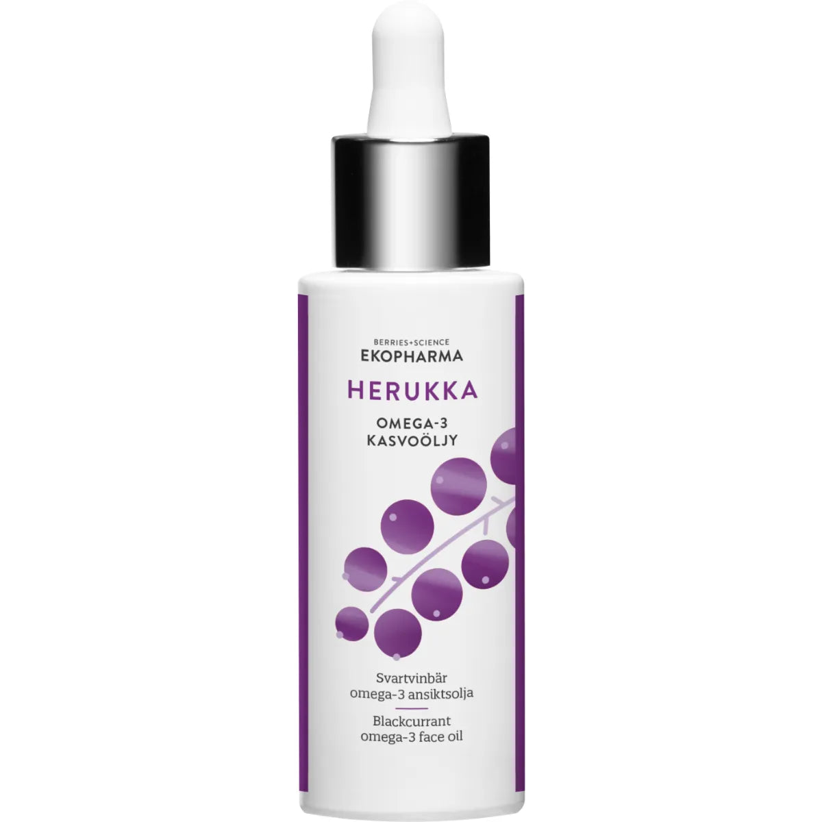 Ekopharma Herukka Omega-3 Kasvoöljy 30 ml – Rauhoittava kasvoöljy herkälle iholle
