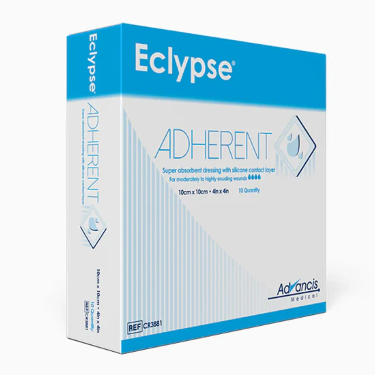 ECLYPSE Adherent 10x10 cm 10 kpl hyvin imukykyinen silikonisidos