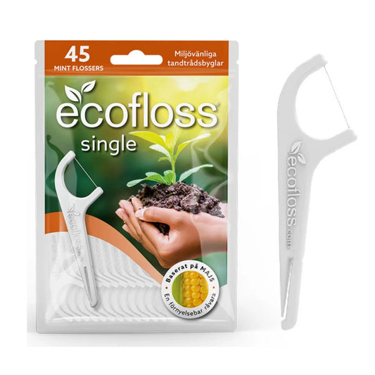 ECOFLOSS Single hammaslankain 45 kpl on perinteinen hammaslankain myös ahtaisiin hammasväleihin