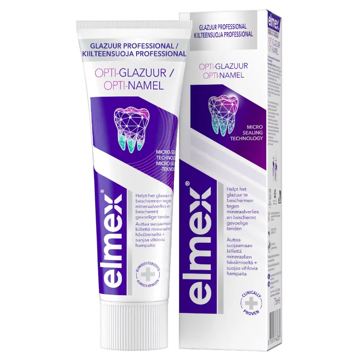 Elmex Opti-namel Professional hammastahna 75 ml suojaa hammaskiilten eroosiolta